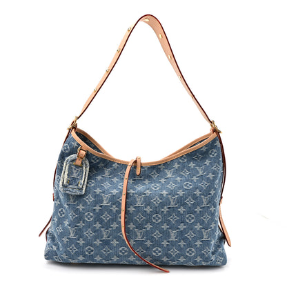 Louis Vuitton Monogram Denim CarryAll MM Blue 1 of 10