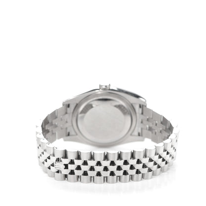 Rolex Stainless Steel 18K White Gold Diamond 36mm Oyster Perpetual Datejust Watch Silver 116234 3 of 6