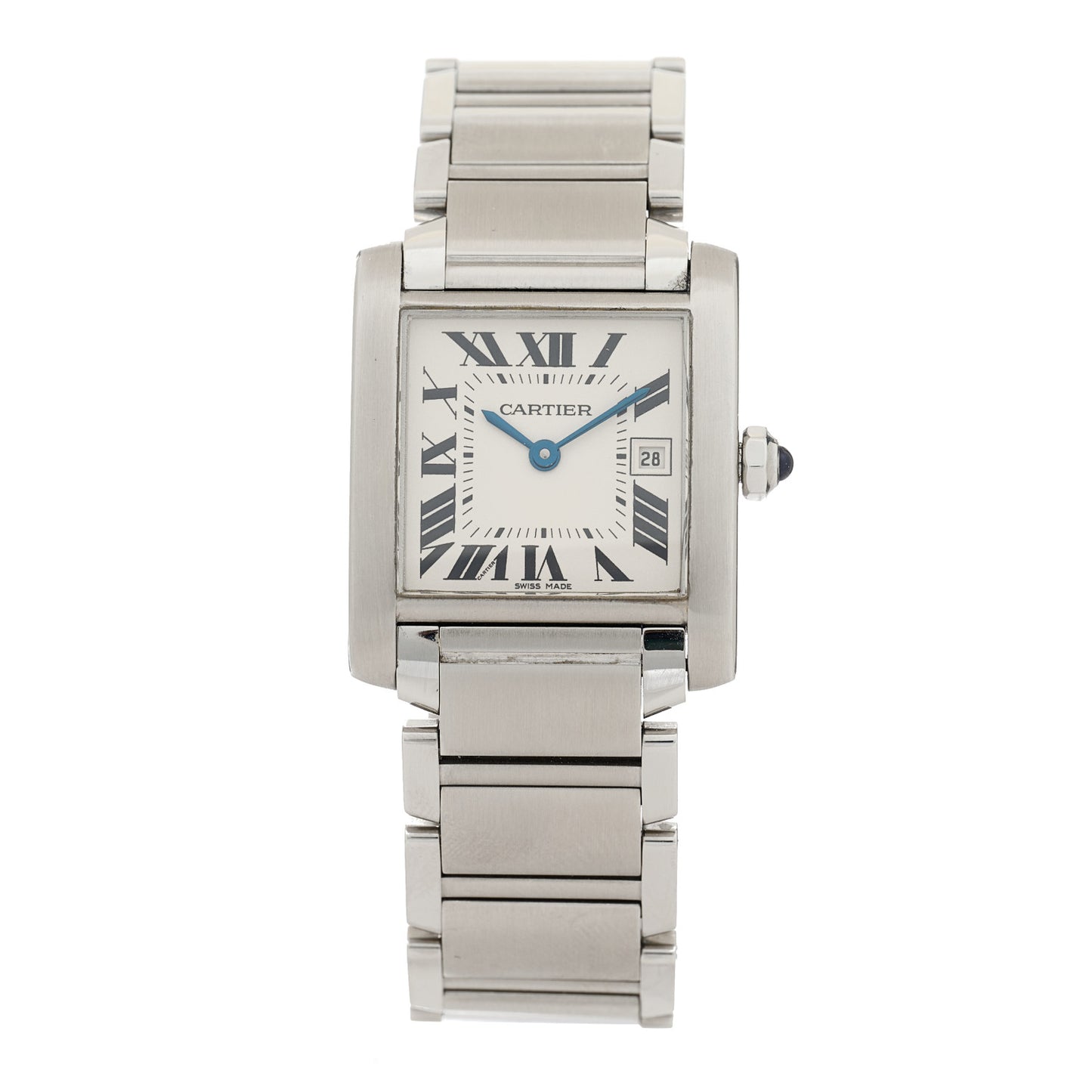 Stainless Steel 25mm Tank Francaise Quartz Watch