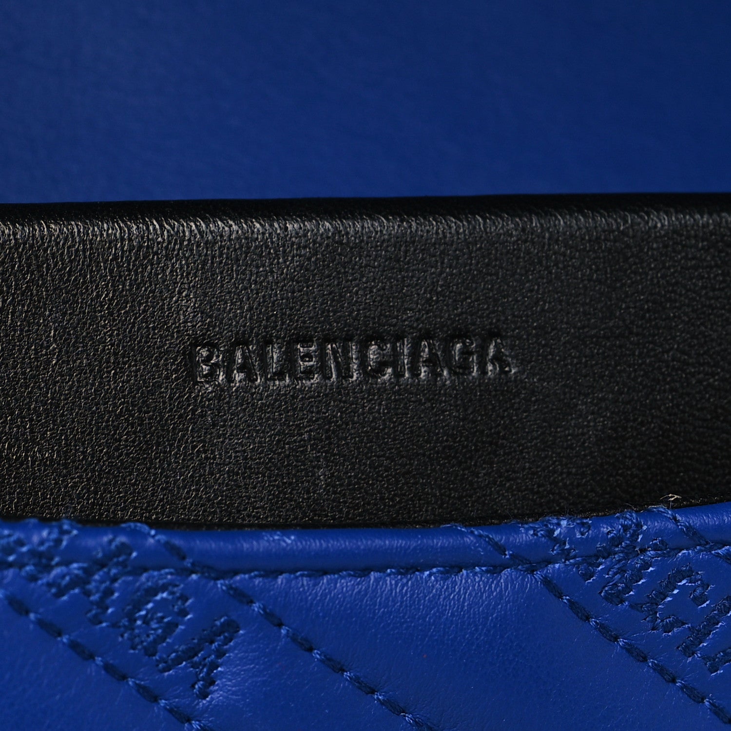 Balenciaga Calfskin Logo Matelasse M BB Round Shoulder Bag Royal Bleu 10 of 10