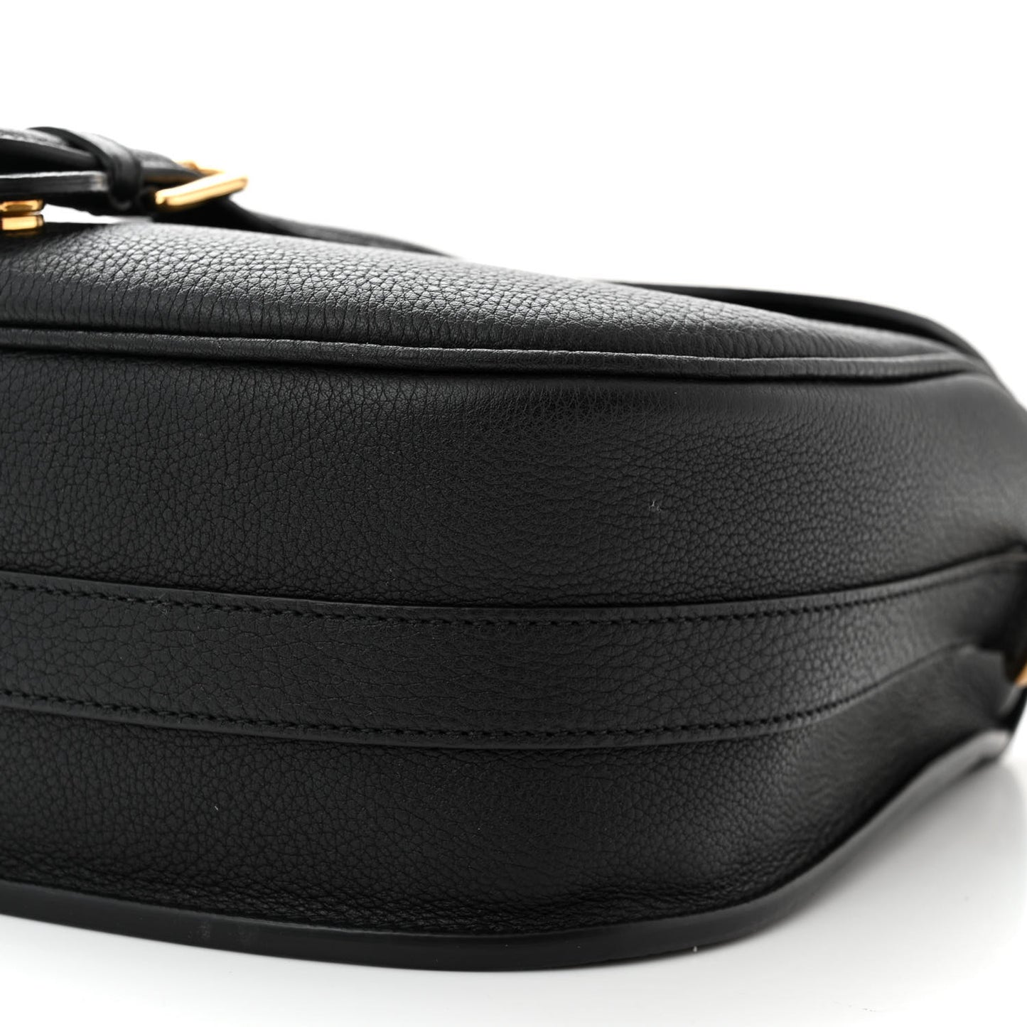 Grained Calfskin Large Bobby Flap Black