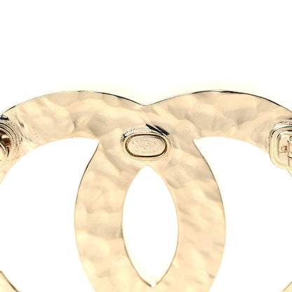 Chanel Baguette Crystal Logo CC Brooch Gold 3 of 4