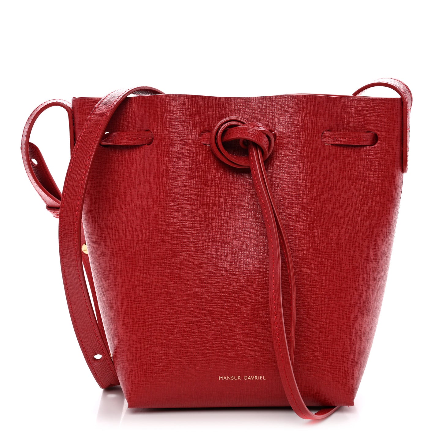 Saffiano Mini Bucket Bag Flamma