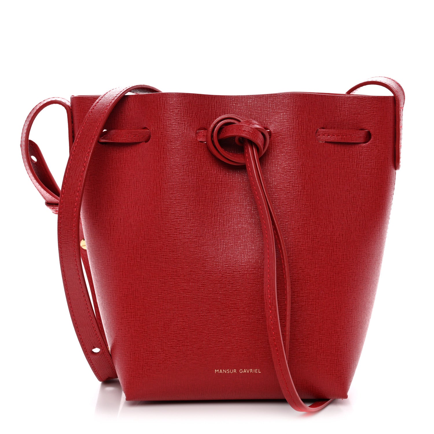 Mansur Gavriel Saffiano Mini Bucket Bag Flamma 1 of 10
