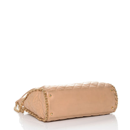 Chanel Calfskin Quilted Large Chain Me Hobo Beige 4 of 7