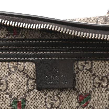 Gucci GG Plus Monogram Hearts Medium Joy Boston Dark Brown 6 of 14