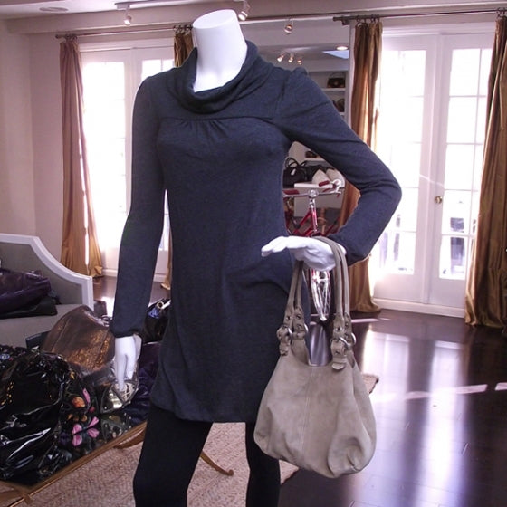 Prada Suede Tote Beige 2 of 11