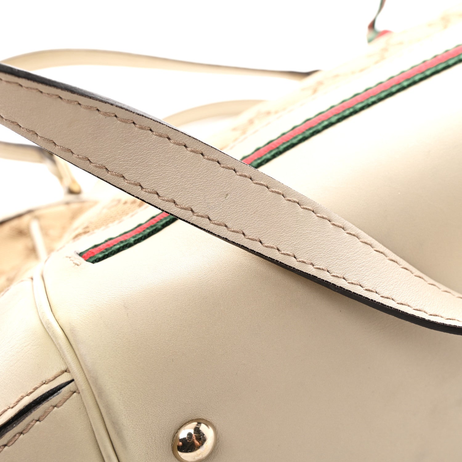 Gucci Monogram Web Mayfair Top Handle Satchel Beige 13 of 15