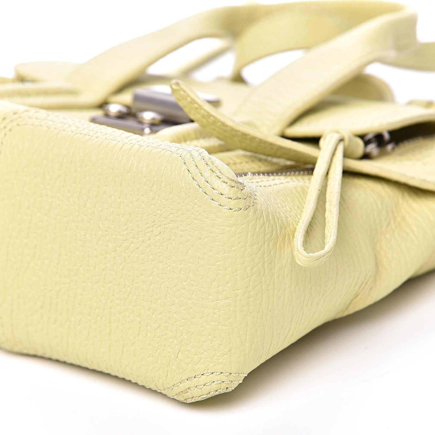 3.1 Textured Calfskin Mini Pashli Satchel Citron