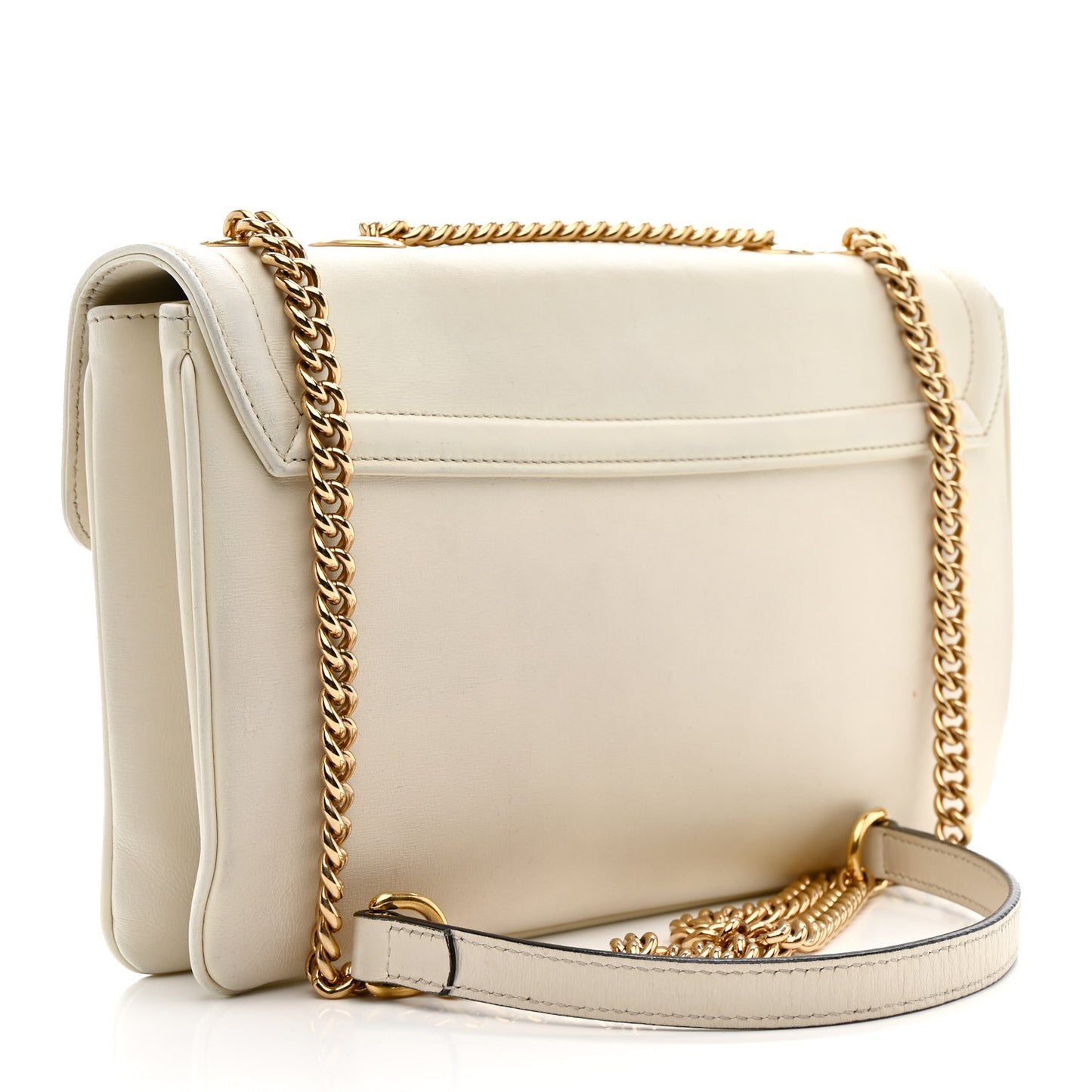 Vitello Palmellato Lux Crystal Medium Rajah Shoulder Bag Mystic White Multicolor