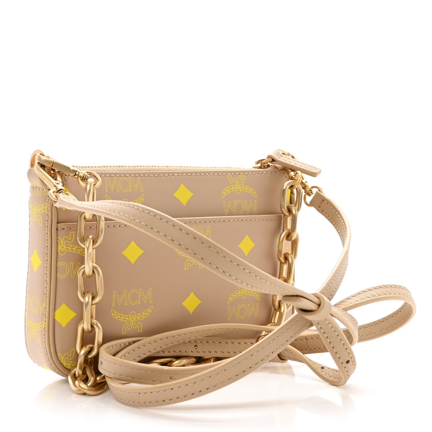 Calfskin Color Splash Mini Pouch on Chain Croissant
