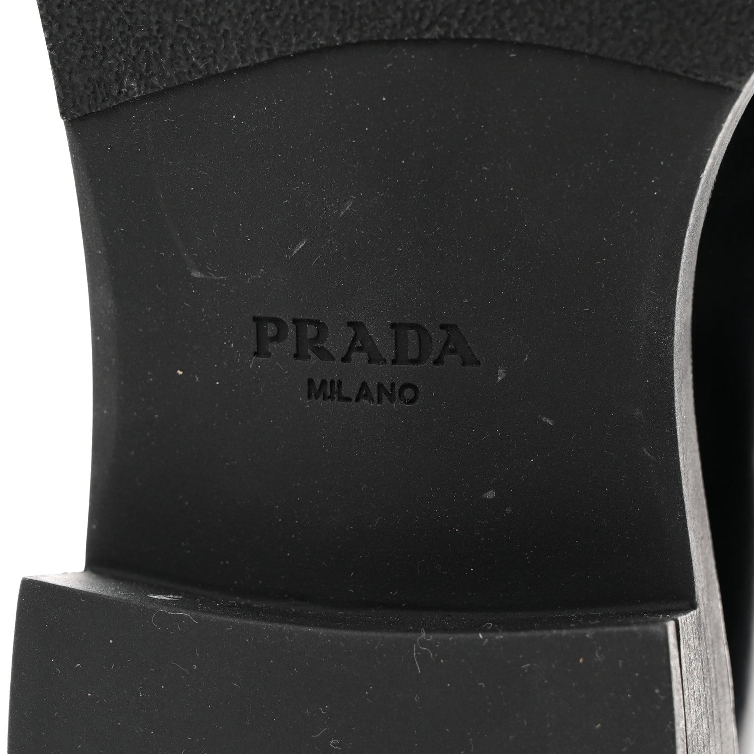 Prada Spazzolato Metal Triangle Logo 50mm Loafers 40 Black 8 of 8