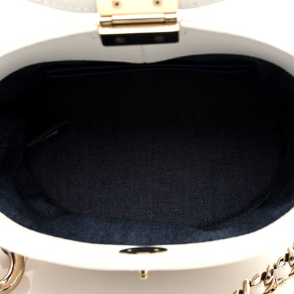 Chanel Lambskin Resin Elegant Chain Vanity Case White 5 of 11