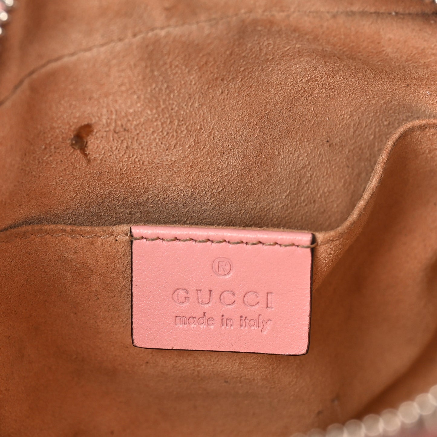 Calfskin Matelasse Mini GG Marmont Chain Shoulder Bag Wild Rose