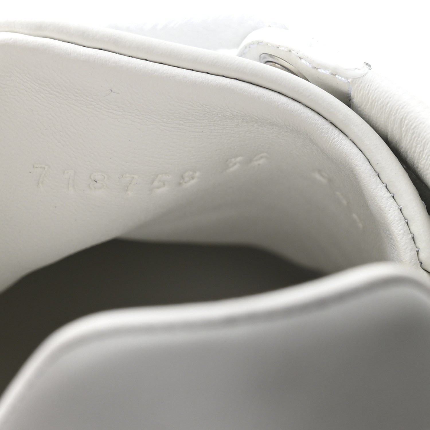 Gucci Calfskin Interlocking G Perforated Womens Ace Sneakers 36 White Grey Sky 8 of 9
