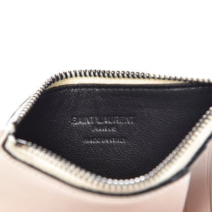 Saint Laurent Smooth Calfskin 5 Fragments Zip Pouch Card Holder Off White 8 of 8