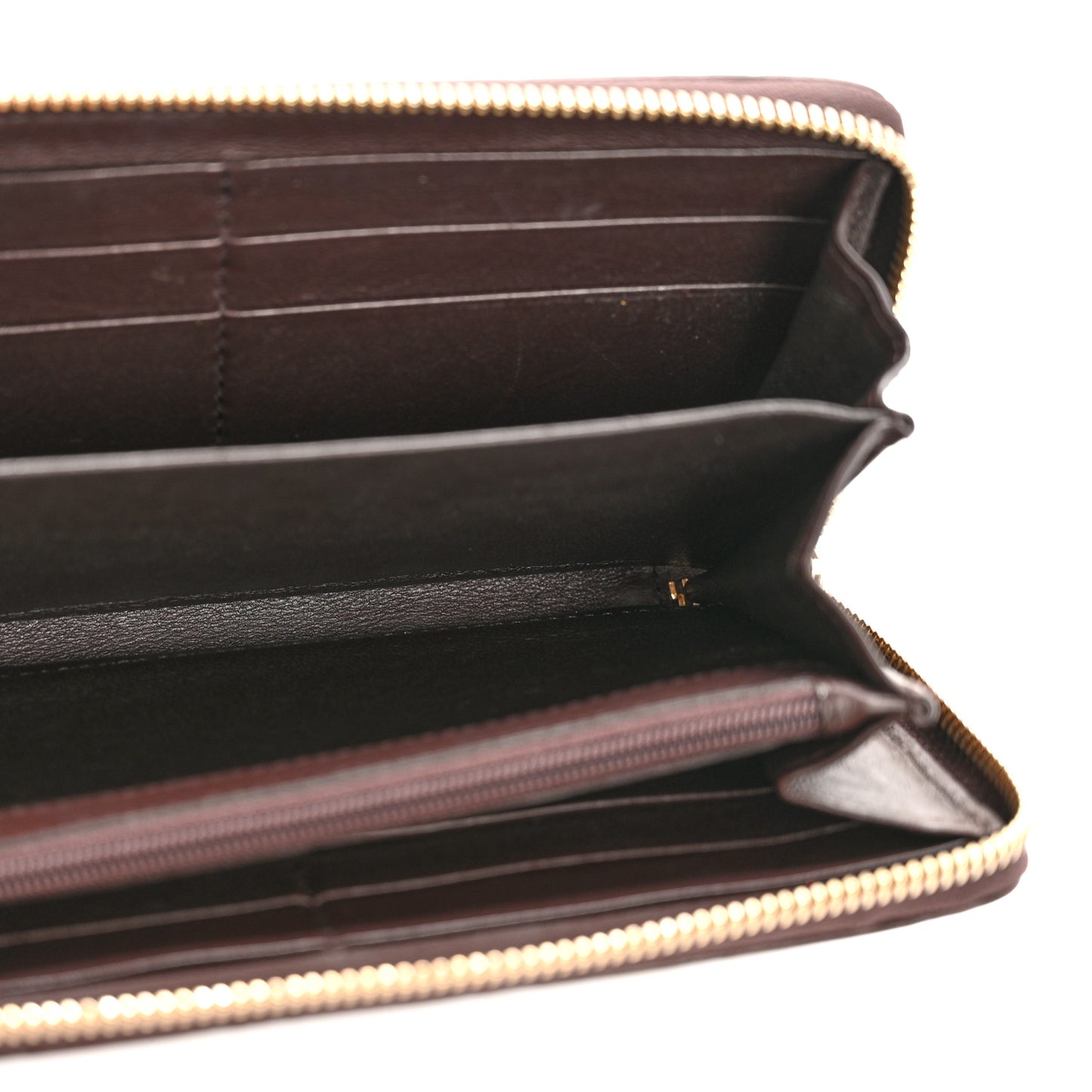 Guccissima GG Pierce Zip Around Wallet Dark Brown