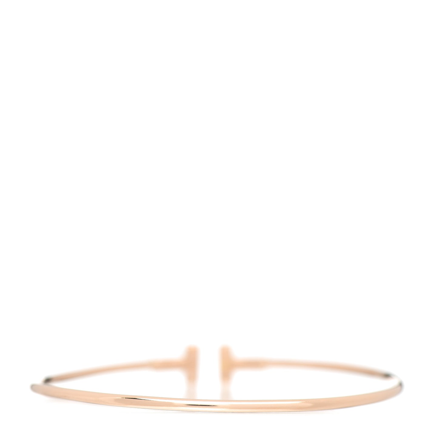 18K Rose Gold Narrow T Wire Bracelet