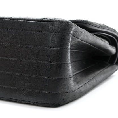 Chanel Lambskin Chevron Quilted Jumbo Double Flap So Black 10 of 13