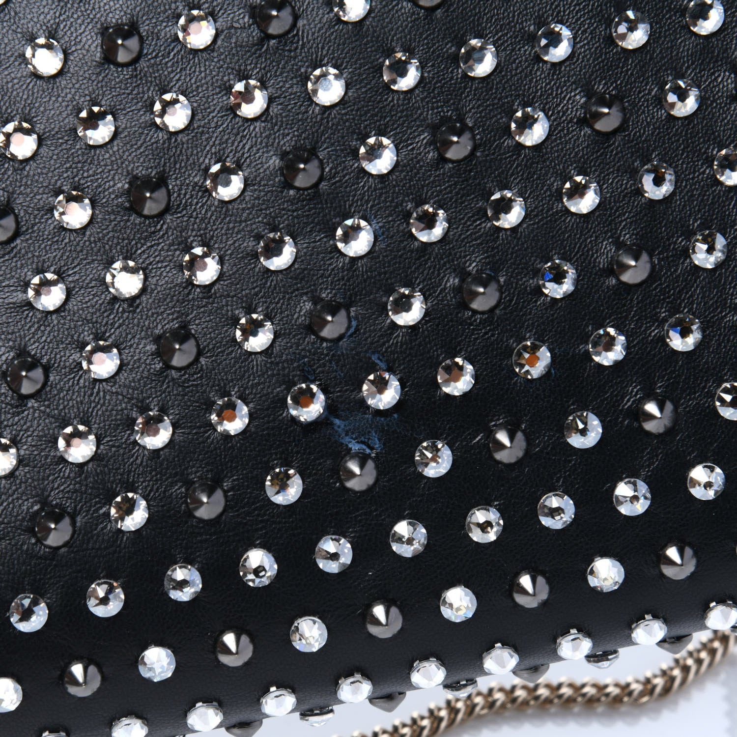 Versace Nappa Crystal Studded Palazzo Chain Evening Bag Black 14 of 14