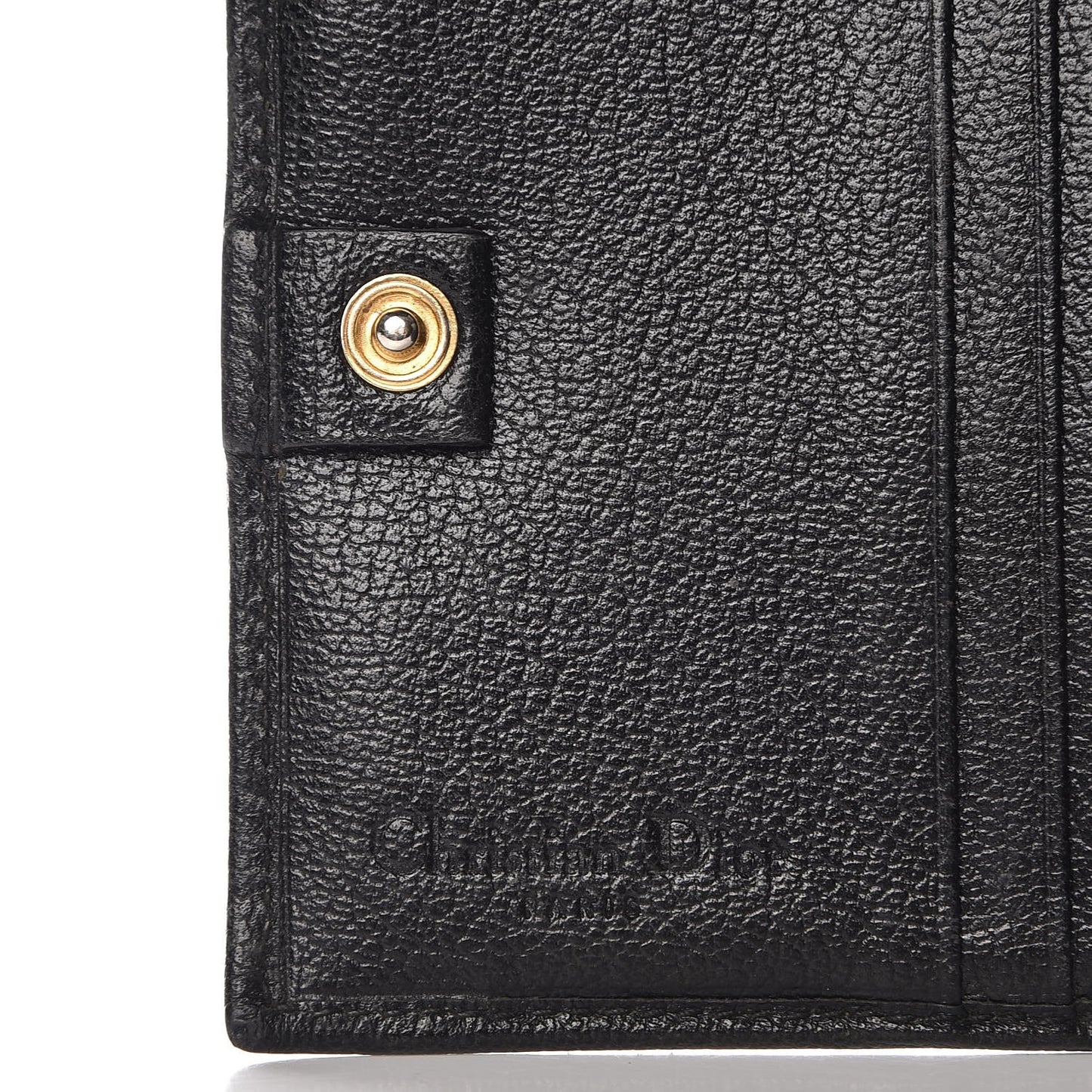 Goatskin Saddle Compact Wallet Black
