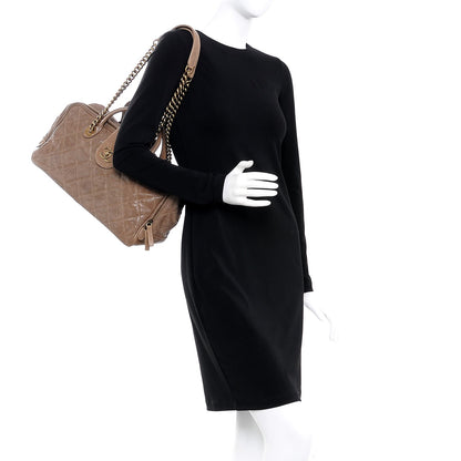 Chanel Crumpled Grained Calfskin Shiva Bowler Beige 2 of 13