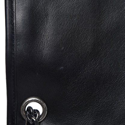 Saint Laurent Calfskin Ayers Patchwork Monogram Medium Niki Chain Satchel Black 9 of 12