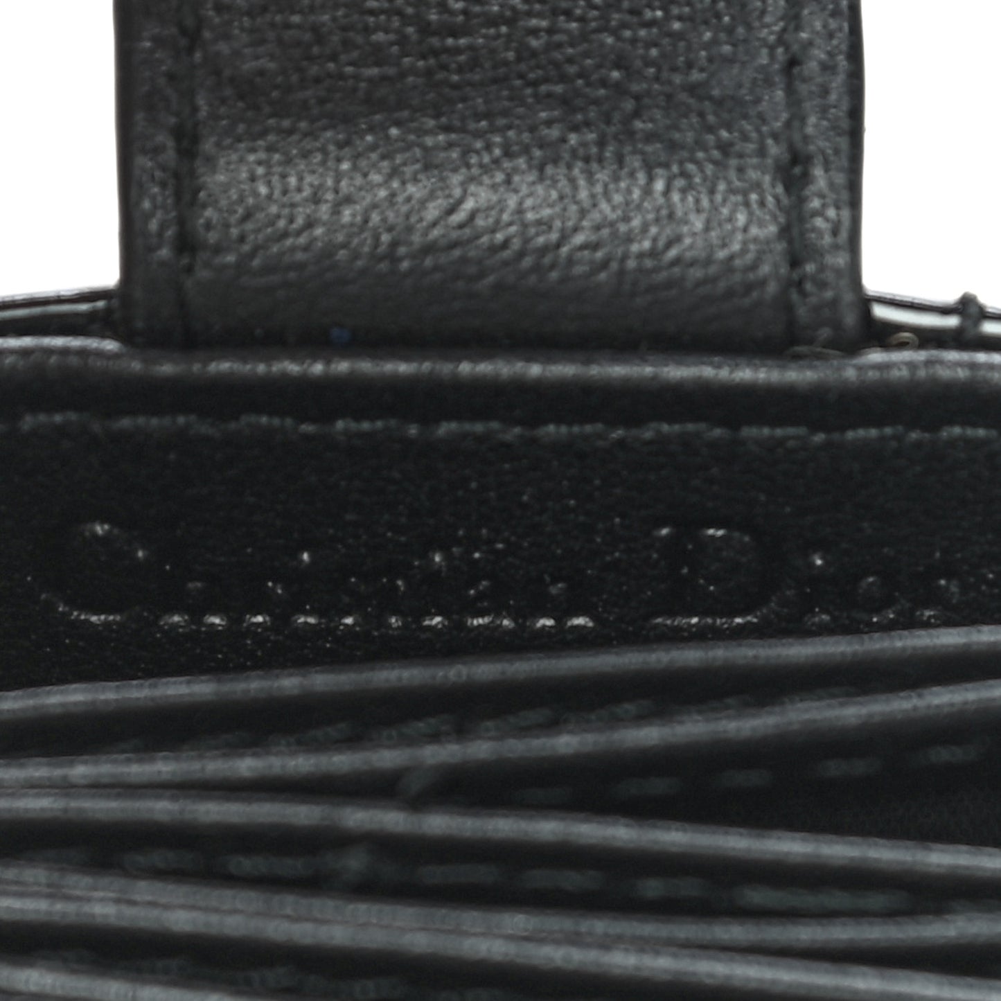 Patent Cannage Lady Dior 5-Gusset Card Holder Black