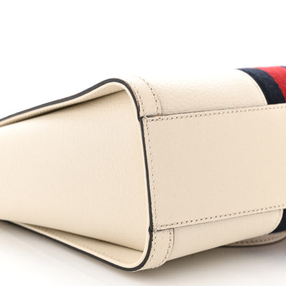 Gucci Textured Calfskin Web Small Ophidia Tote Bag Mystic White 9 of 11