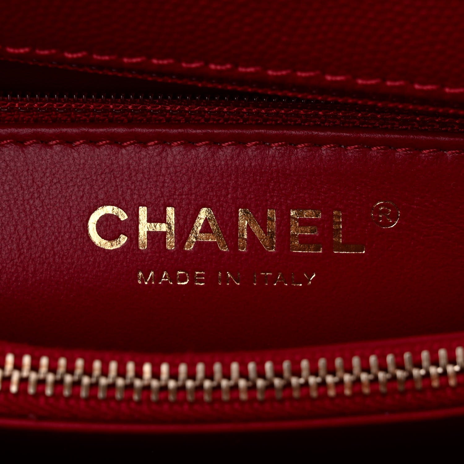 Chanel Caviar Quilted Small Coco Handle Flap Red 6 of 11