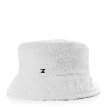 Chanel Terry Cloth CC Bucket Hat S White 1 of 8