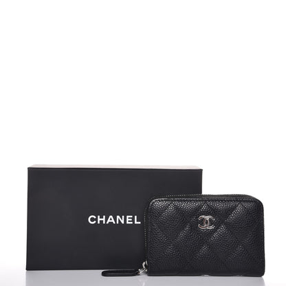 Chanel Caviar Quilted Zip Coin Purse Black 8 of 8