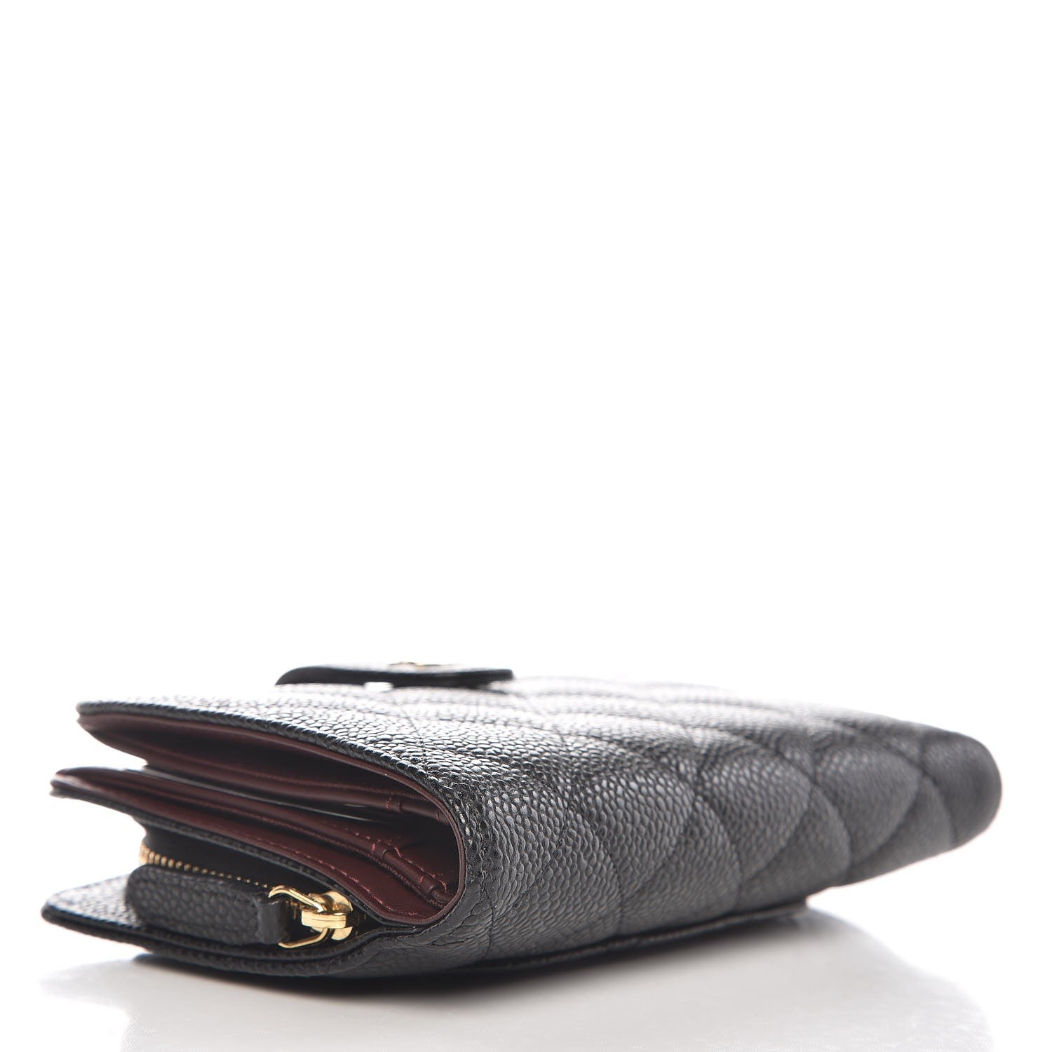 Chanel Caviar Quilted Zipped Pocket Wallet Black 4 of 9