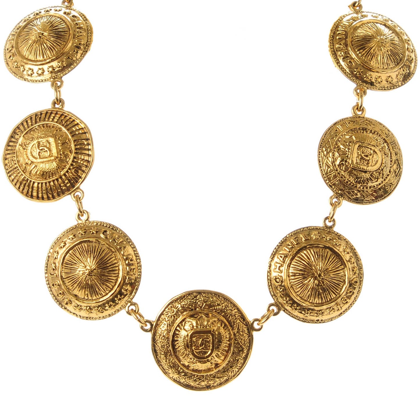Medallion Necklace Gold