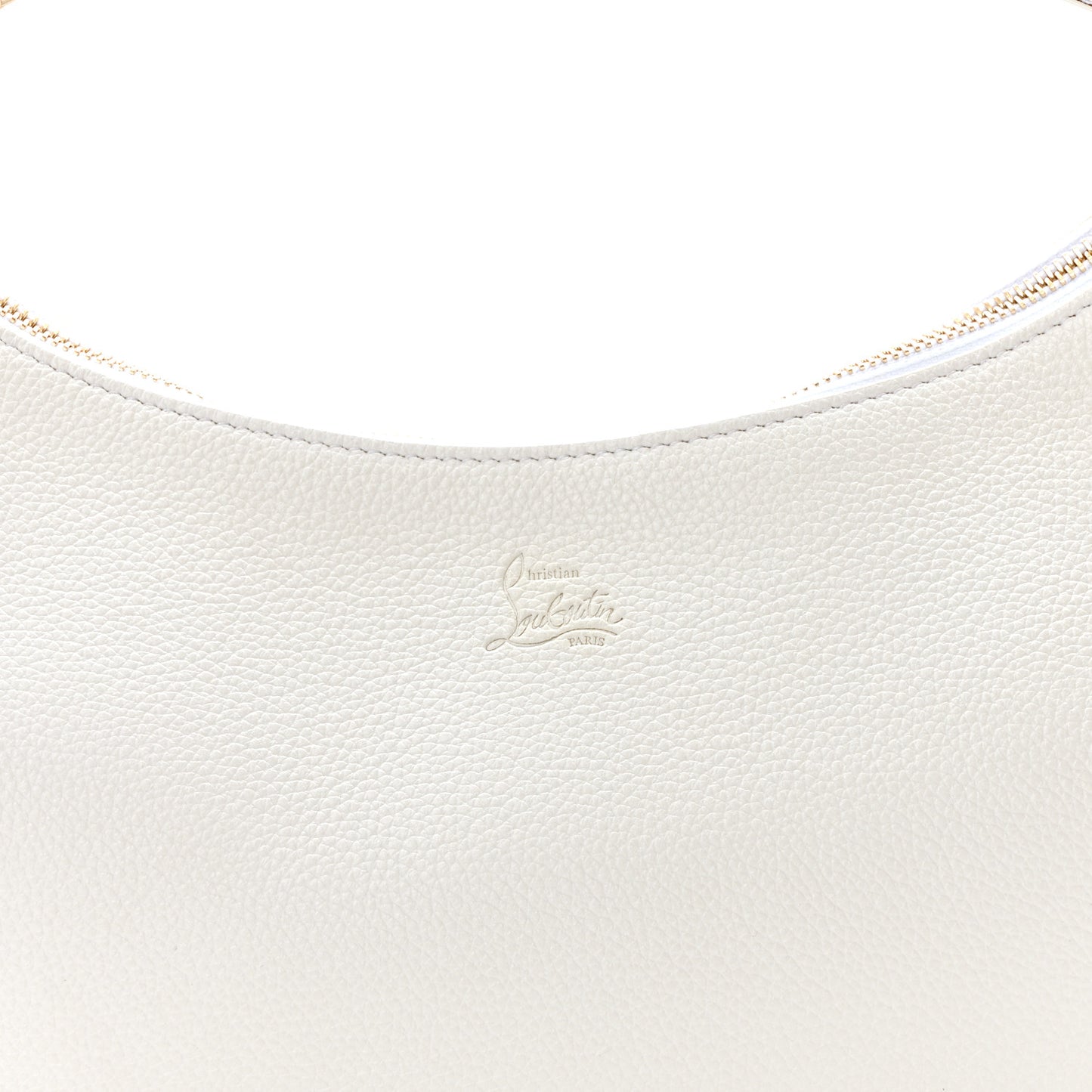 Calfskin Large Loubila Chain Shoulder Bag White