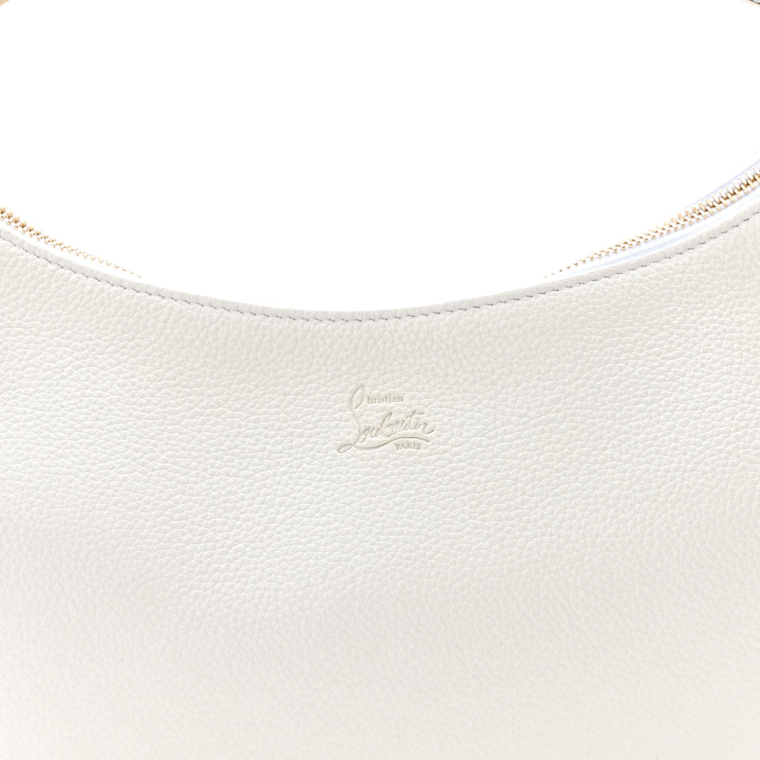 Christian Louboutin Calfskin Large Loubila Chain Shoulder Bag White 7 of 9