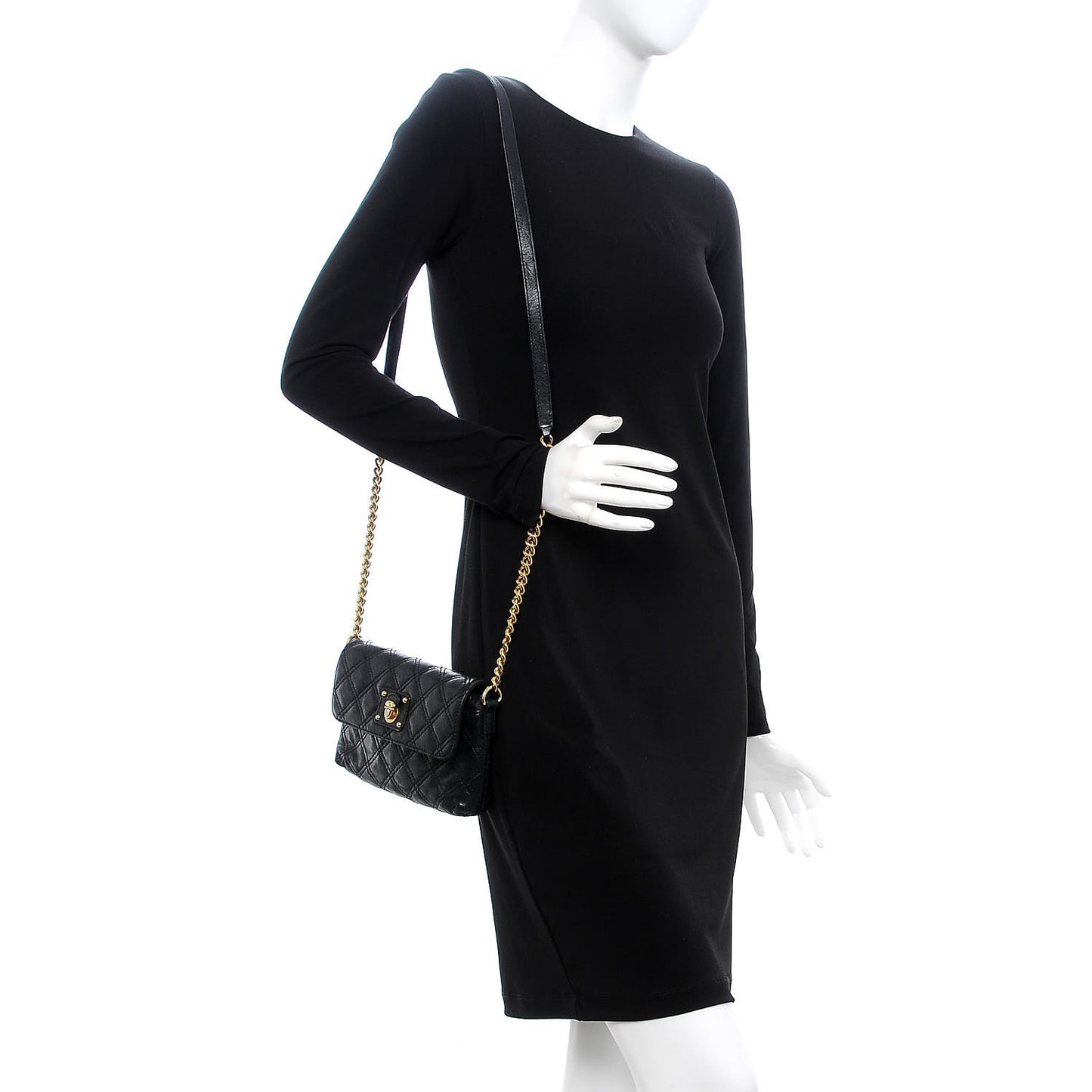 Lambskin Quilted Crossbody The Small Single Flap Black