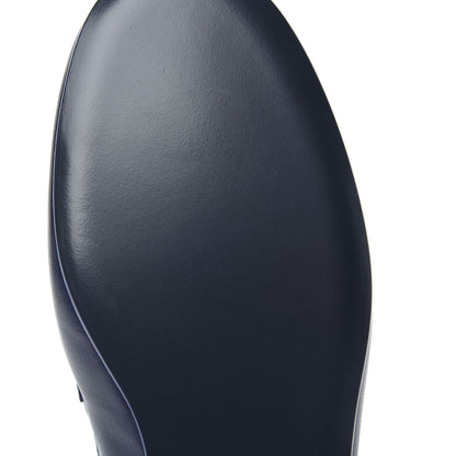 Chanel Lambskin CC Loafers 35.5 Navy 10 of 11