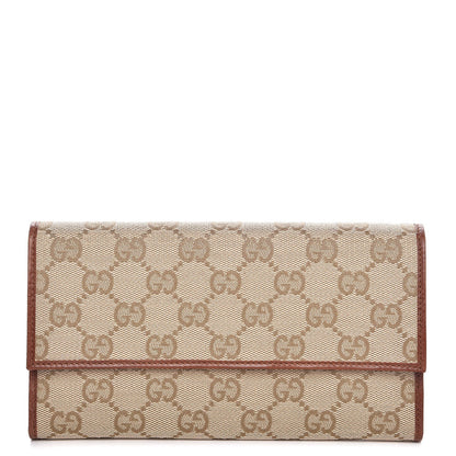 Gucci Monogram Continental Flap Wallet Brown 1 of 10