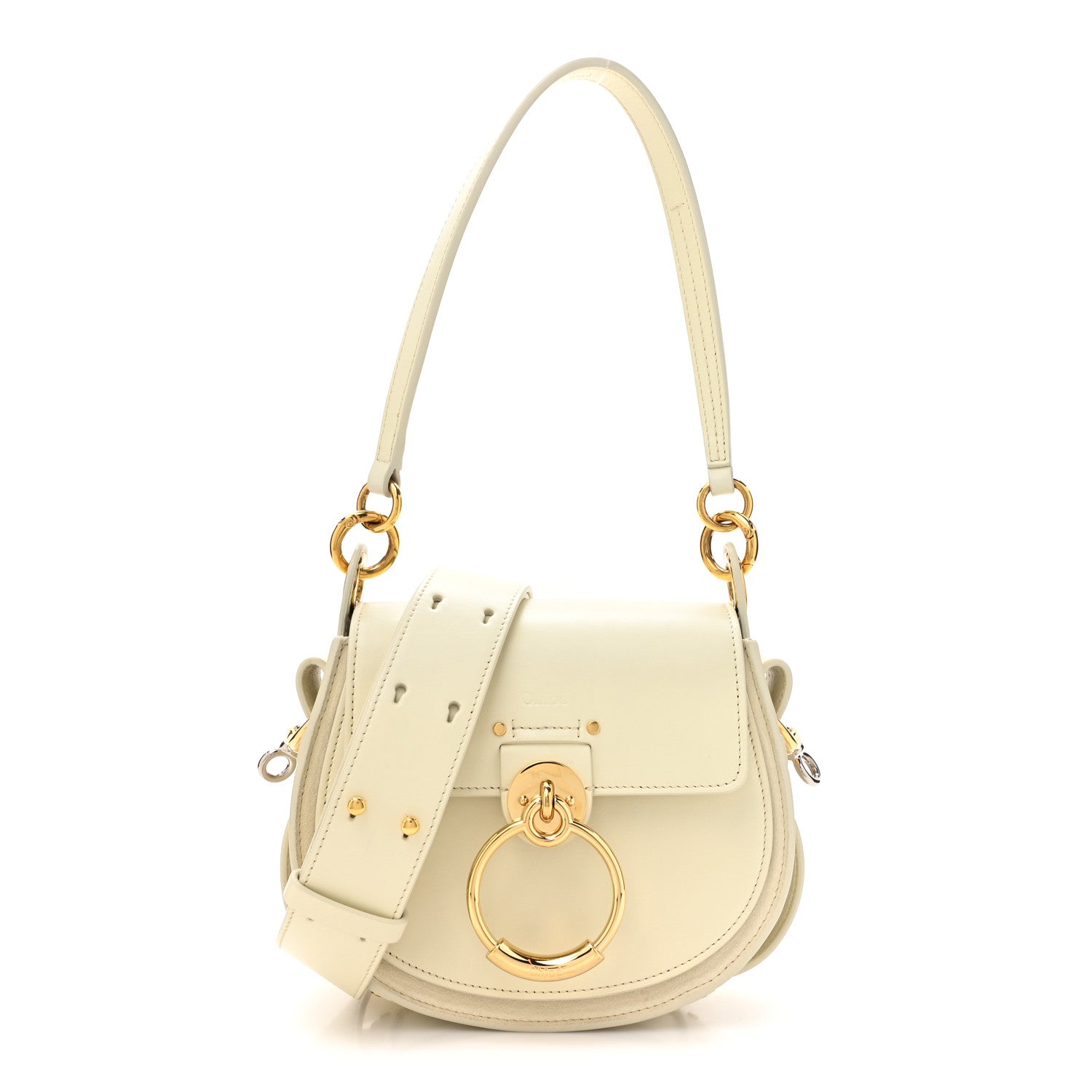 Chloe Calfskin Small Tess Bag Natural White 1 of 13