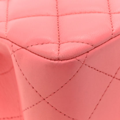 Chanel Lambskin Quilted Jumbo Double Flap Pink 13 of 15