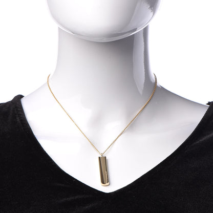 Tiffany 18K Yellow Gold 1837 Bar Pendant Necklace 2 of 7