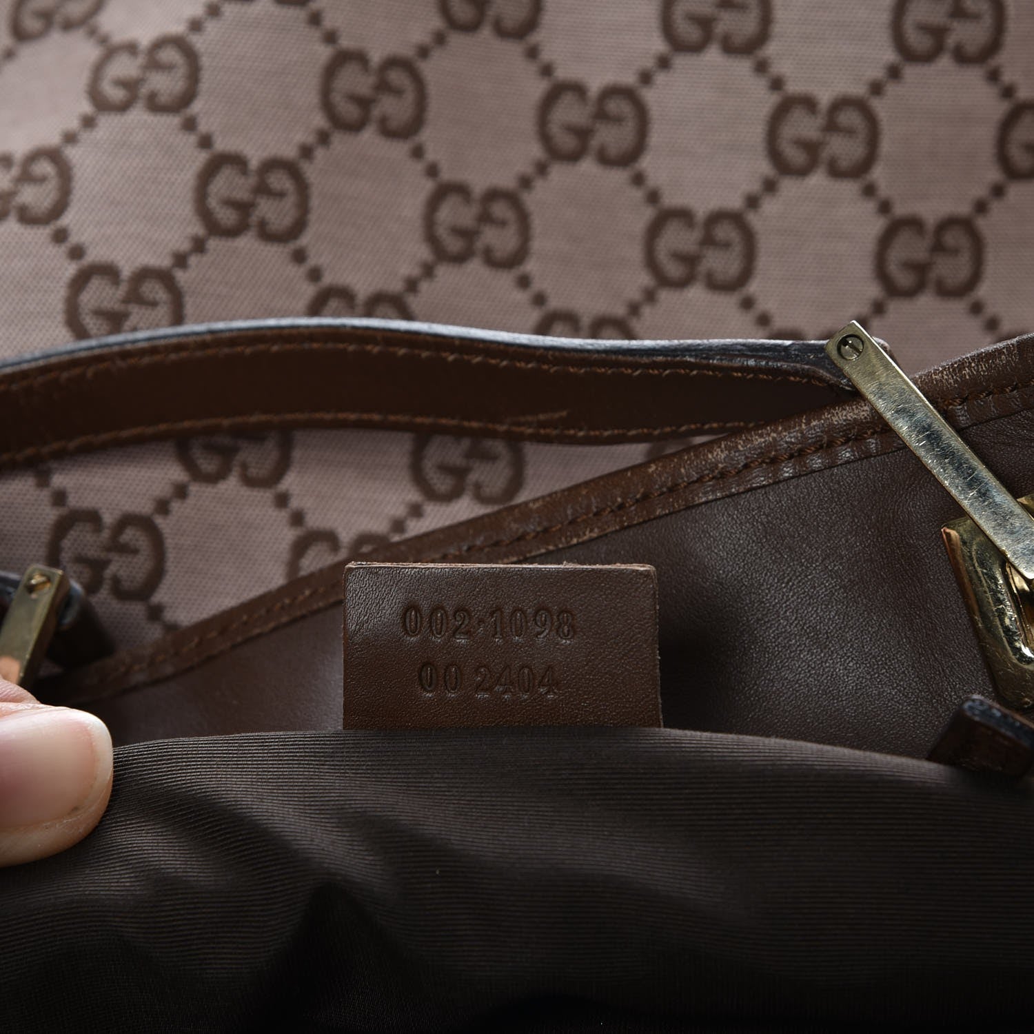 Gucci Monogram Large Bucket Tote Dark Brown 7 of 8