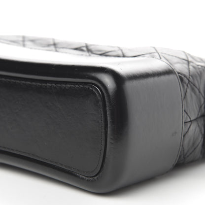 Chanel Aged Calfskin Quilted Medium Gabrielle Hobo Black 10 of 12