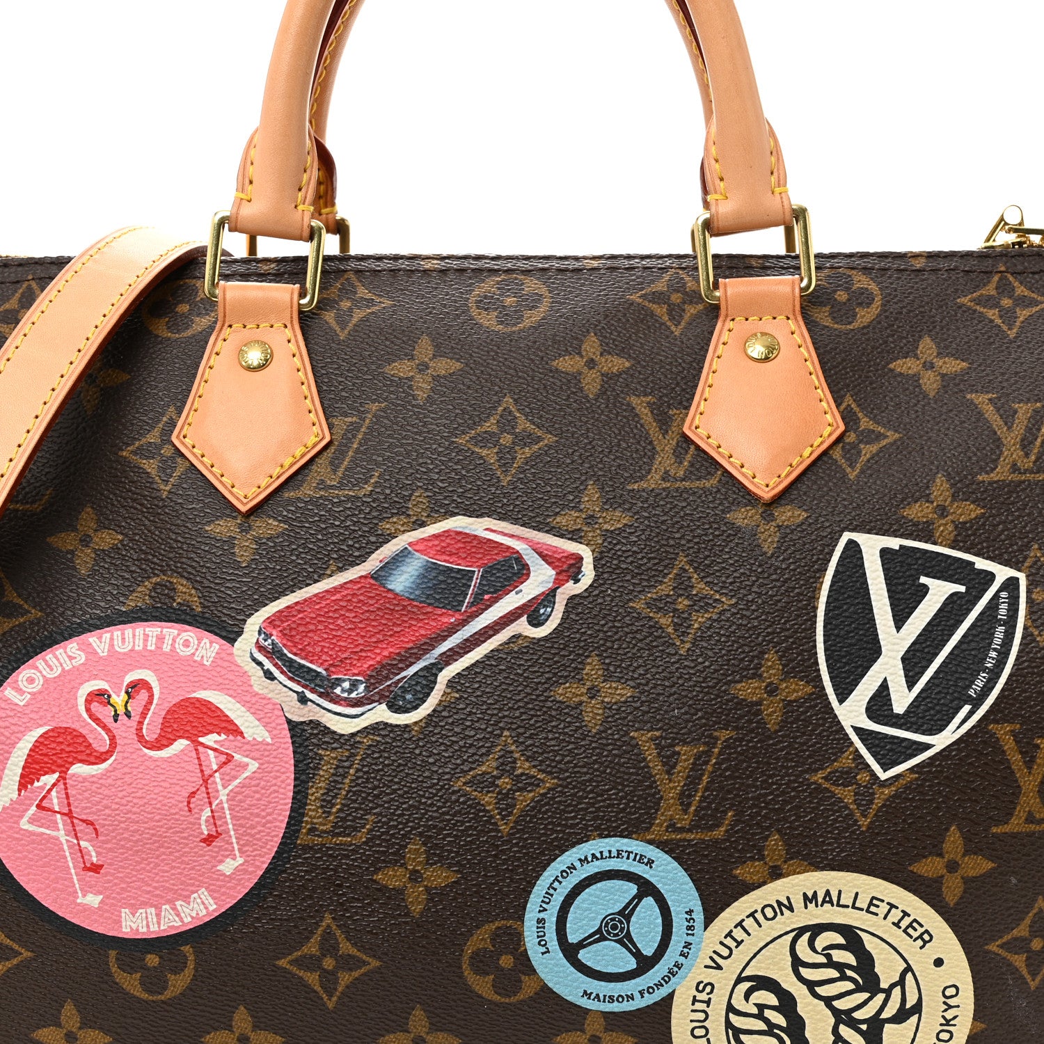 Louis Vuitton Monogram Patches Speedy Bandouliere 30 7 of 10