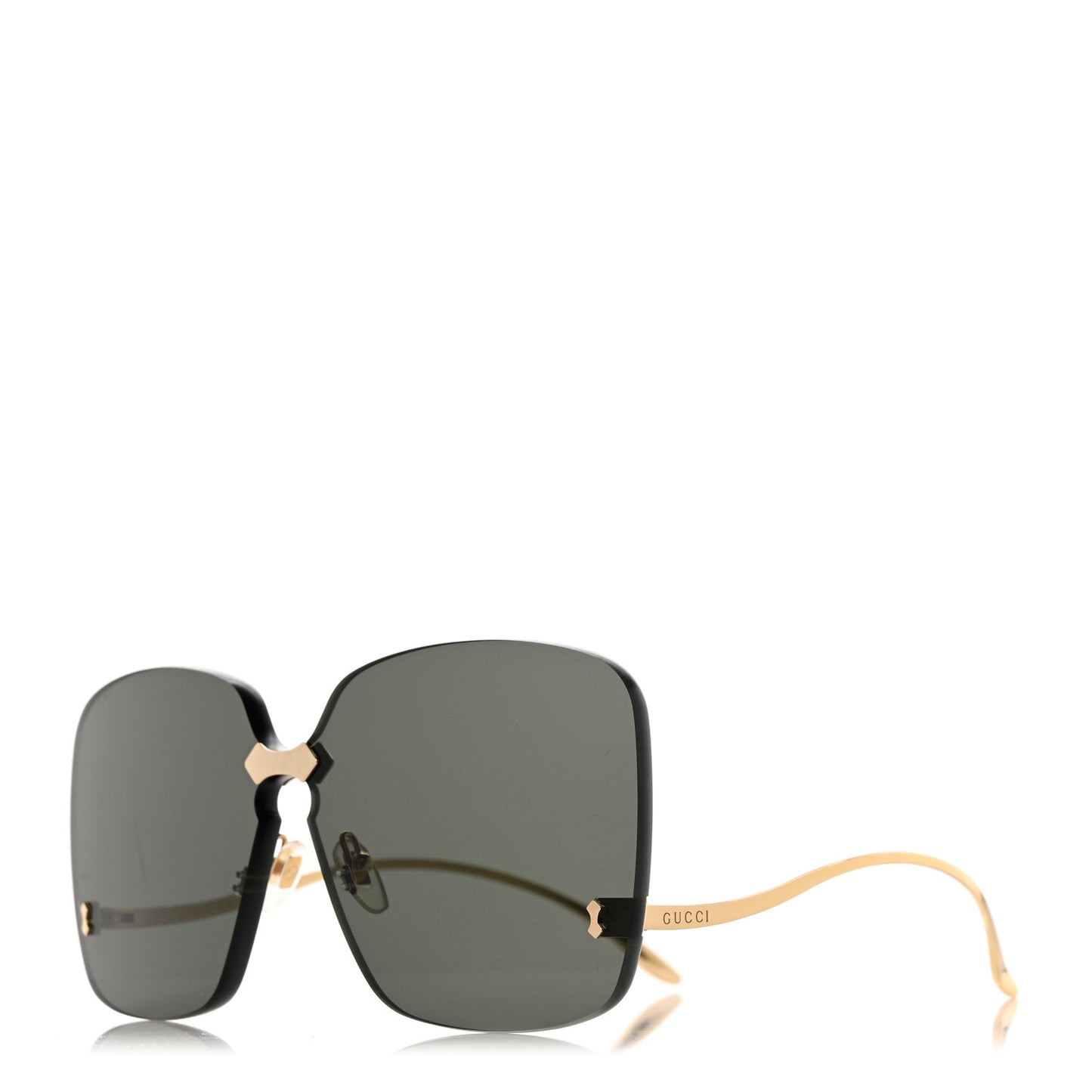Metal Rimless Sunglasses GG0352S Gold