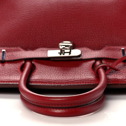 Hermes Taurillon Clemence Birkin 30 Rouge Vif 13 of 39