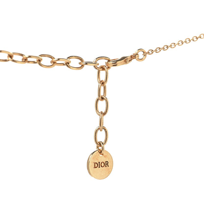 Christian Dior Metal Pearl Flower Double Necklace Rose Gold 6 of 10