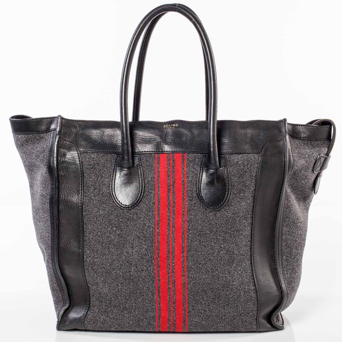 Wool Racer Stripe Medium Luggage