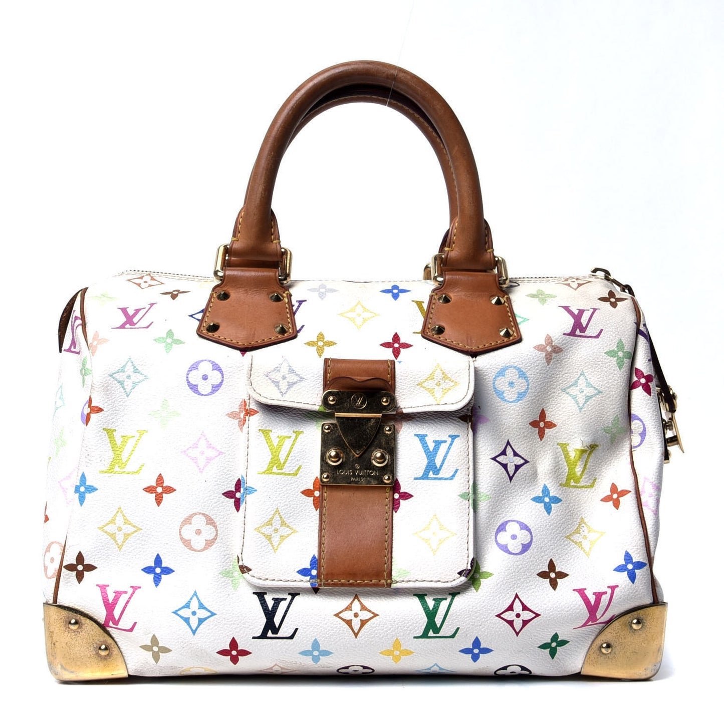 Monogram Multicolor Speedy 30 White